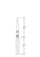 953PT-44 Pin Top Starting Bordeaux Newel Post Dimensional Information