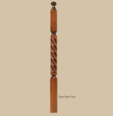 ORT-8645 60" Open Rope Twist Ball Top Newel Post