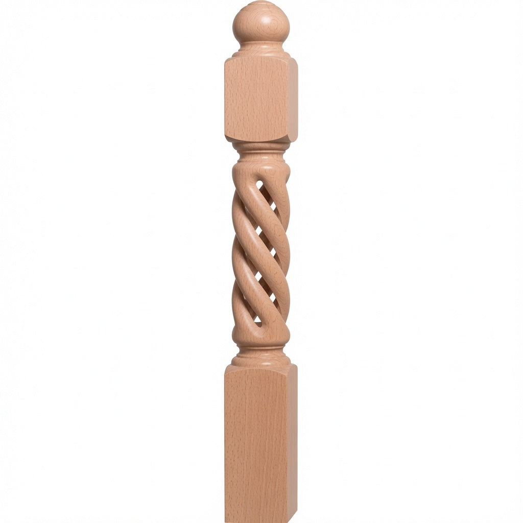 ORT-8660 5-1/2" x 50" Open Rope Twist, Beech