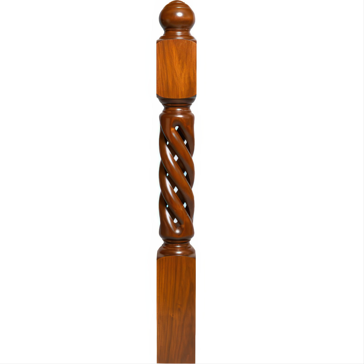ORT-8660 5-1/2" x 50" Open Rope Twist, Mahogany