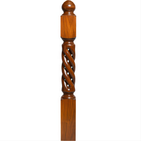ORT-8660 5-1/2" x 50" Open Rope Twist, Mahogany
