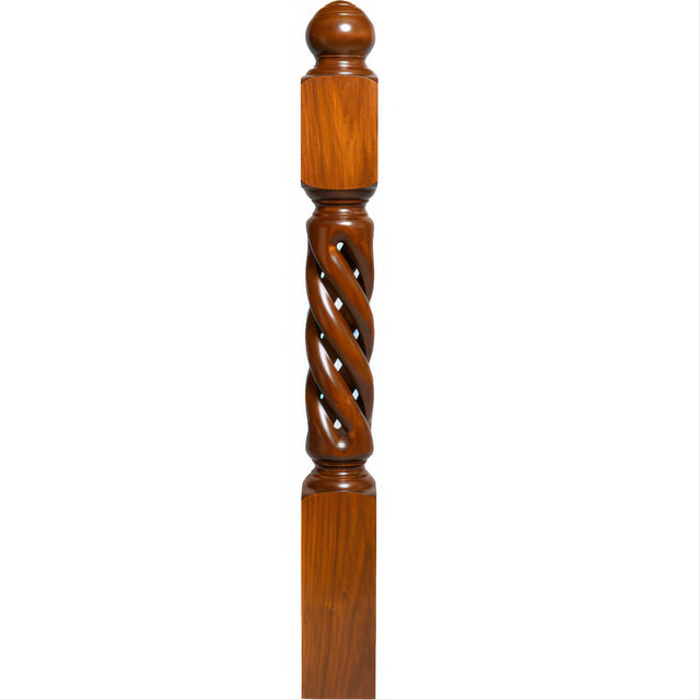 ORT-8660 5-1/2" x 50" Open Rope Twist, Mahogany