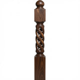 ORT-8660 5-1/2" x 50" Open Rope Twist, Walnut