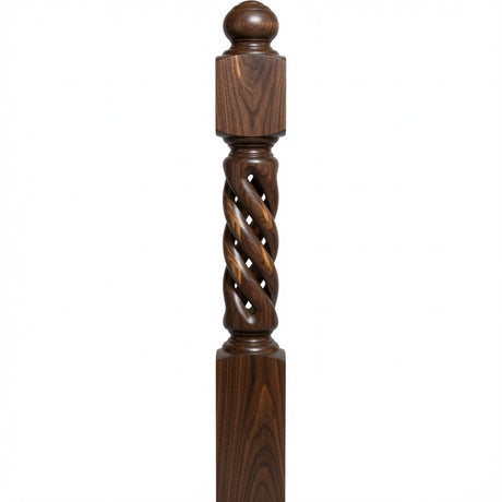 ORT-8660 5-1/2" x 50" Open Rope Twist, Walnut