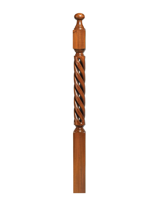 ORT-8645 60" Open Rope Twist Ball Top Newel Post