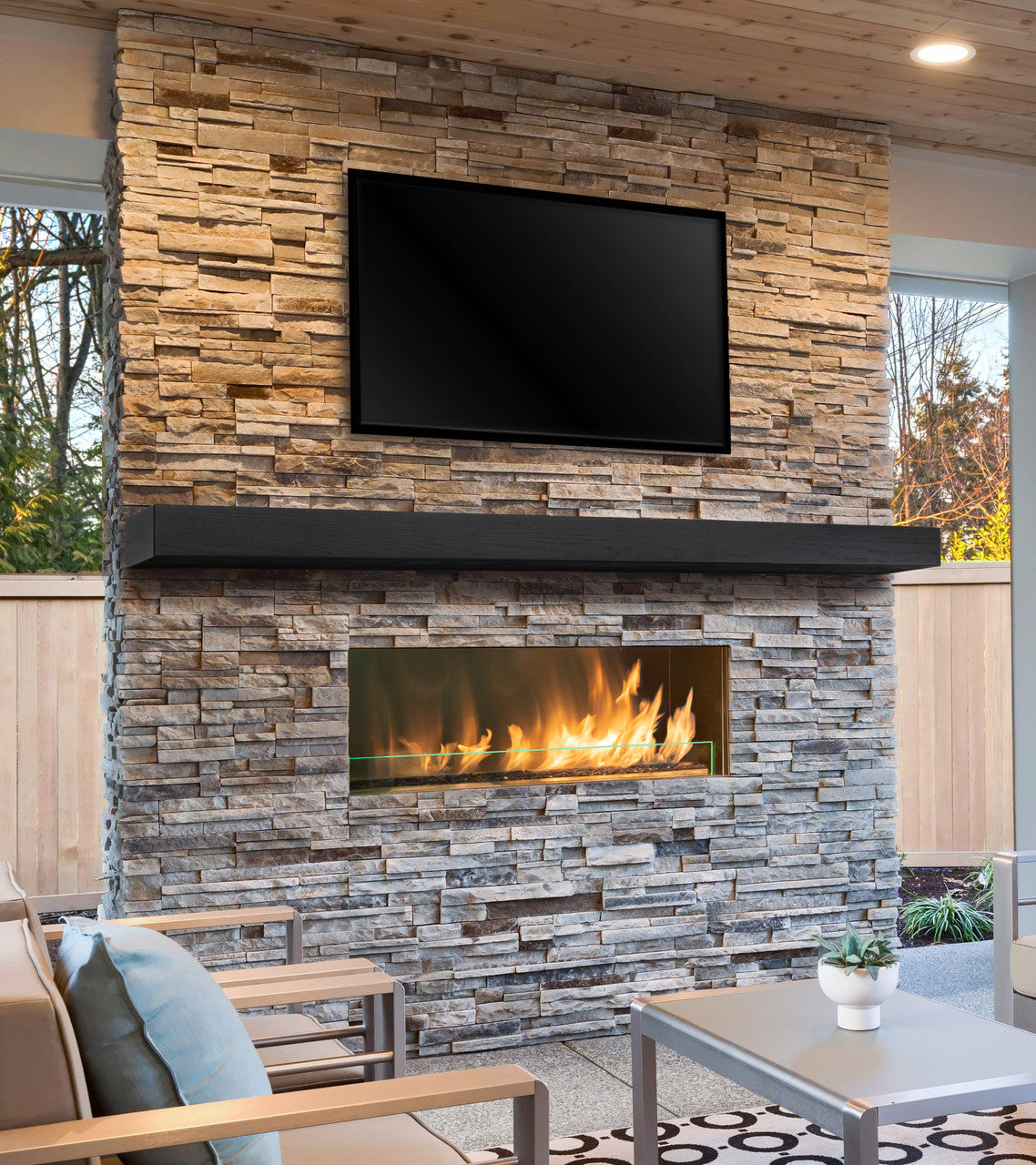 NCL Linear Non-Combustable Fireplace Mantel Shelf