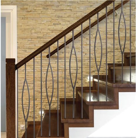 Ash Gray 16.6.7 balusters shown with 16.2.1 plain bars.