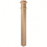 993PL Plain 4-3/4" x 56" Ranch Box Newel Post, Alder