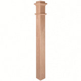 993PL Plain 4-3/4" x 56" Ranch Box Newel Post, American Cherry