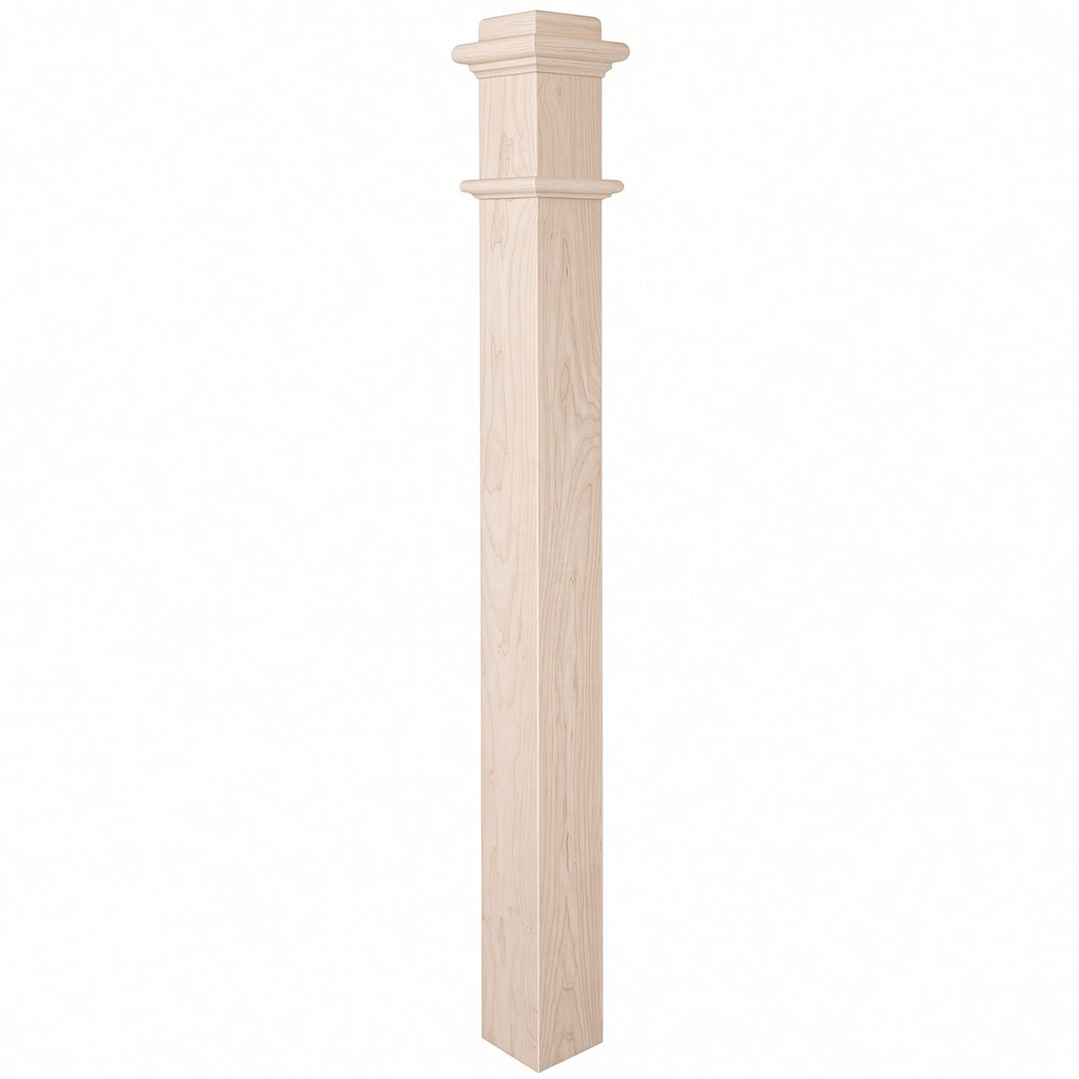 993PL Plain 4-3/4" x 56" Ranch Box Newel Post, Beech