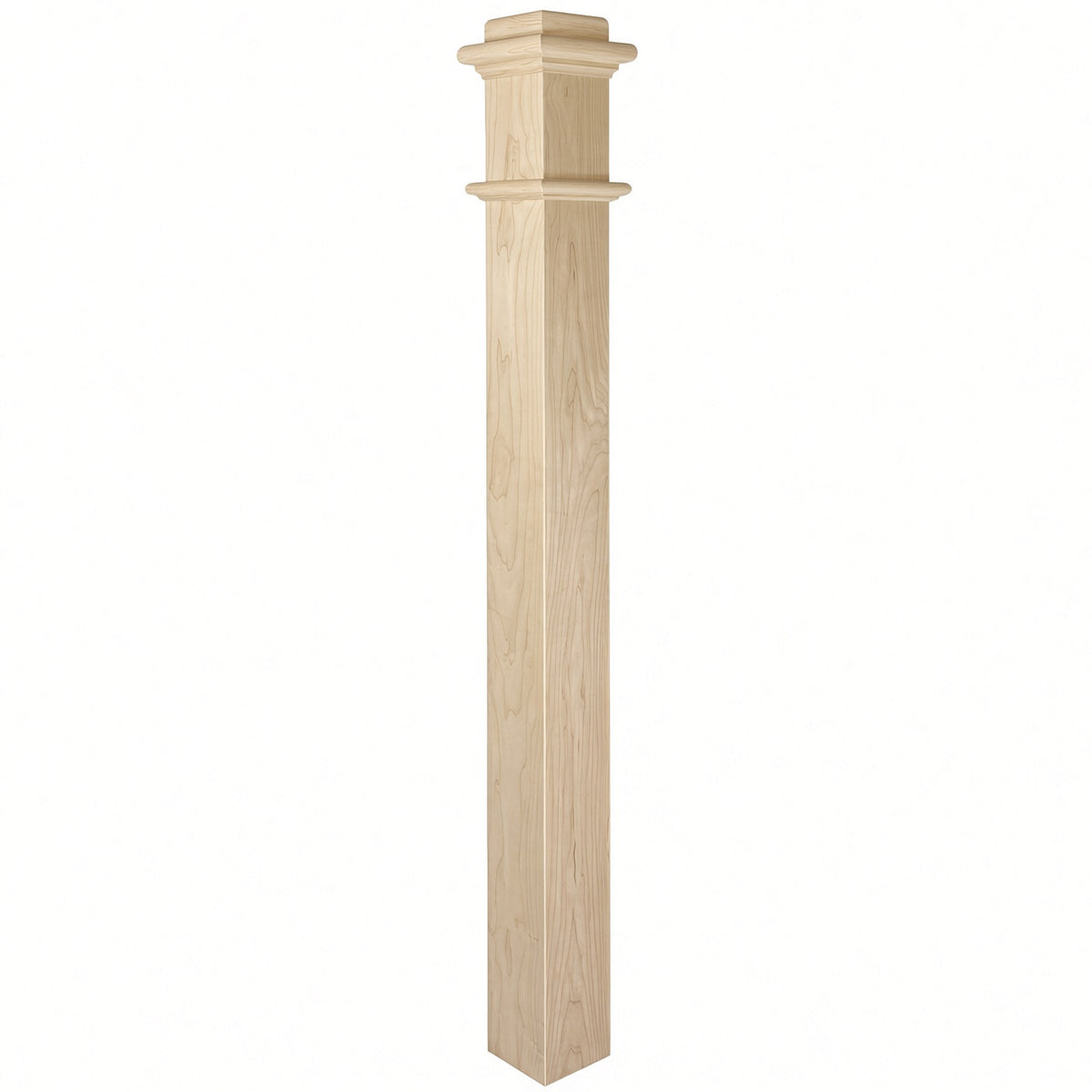 993PL Plain 4-3/4" x 56" Ranch Box Newel Post, Hard Maple