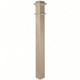 993PL Plain 4-3/4" x 56" Ranch Box Newel Post, White Oak