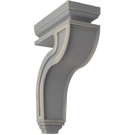 Hollow Back Wood Vintage Decor Corbel (CORWD04X08X13HA) Vintage Pebble Gray