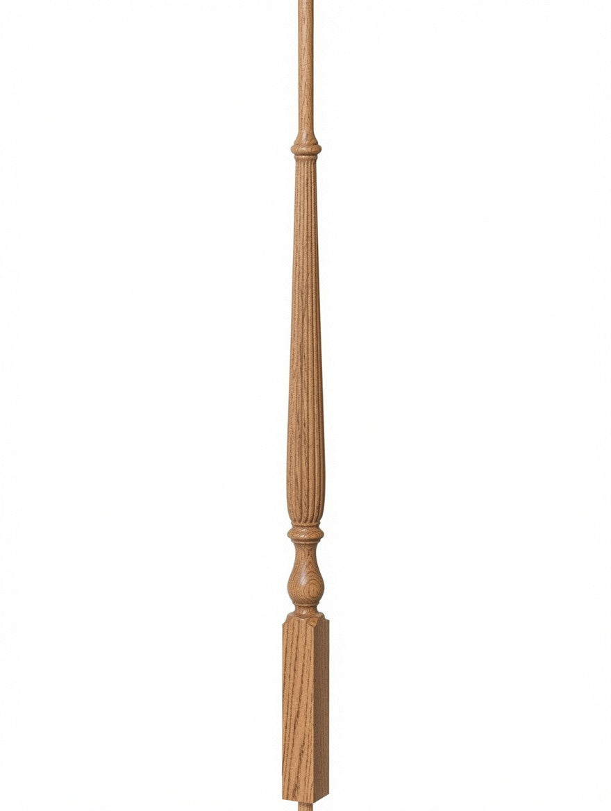 R-2715 40" Reeded Ohio Regency Stairways Baluster, Hickory