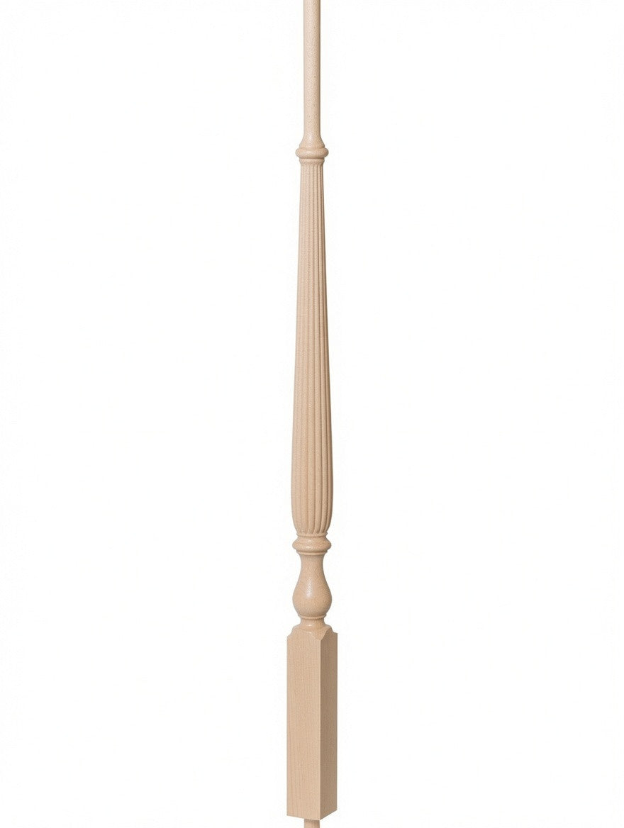 R-2715 42LB Reeded Ohio Regency Stairways Baluster, Soft Maple