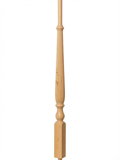 R-2715 42LB Reeded Ohio Regency Stairways Baluster, Yellow Pine