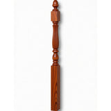 R-4600 (48") or R-4604 (60") Reeded Country Starting Newel, 3-1/4", Brazilian Cherry