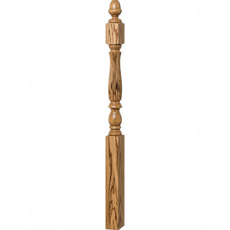 R-4600 (48") or R-4604 (60") Reeded Country Starting Newel, 3-1/4", Hickory