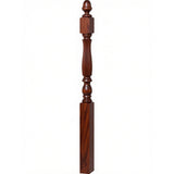 R-4600 (48") or R-4604 (60") Reeded Country Starting Newel, 3-1/4", Mahogany