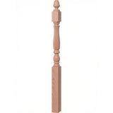 R-4600 (48") or R-4604 (60") Reeded Country Starting Newel, 3-1/4", Red Oak