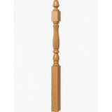 R-4600 (48") or R-4604 (60") Reeded Country Starting Newel, 3-1/4", White Oak
