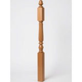 R-4606 3-1/4" x 60" Reeded Ohio Landing Newel Post, Alder