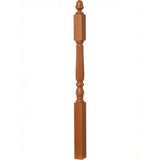 R-4606 3-1/4" x 60" Reeded Ohio Landing Newel Post, American Cherry