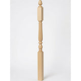 R-4606 3-1/4" x 60" Reeded Ohio Landing Newel Post, Birch