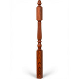 R-4606 3-1/4" x 60" Reeded Ohio Landing Newel Post, Brazilian Cherry