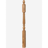 R-4606 3-1/4" x 60" Reeded Ohio Landing Newel Post, Hickory