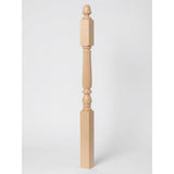 R-4606 3-1/4" x 60" Reeded Ohio Landing Newel Post, Soft Maple