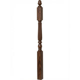 R-4606 3-1/4" x 60" Reeded Ohio Landing Newel Post, Walnut
