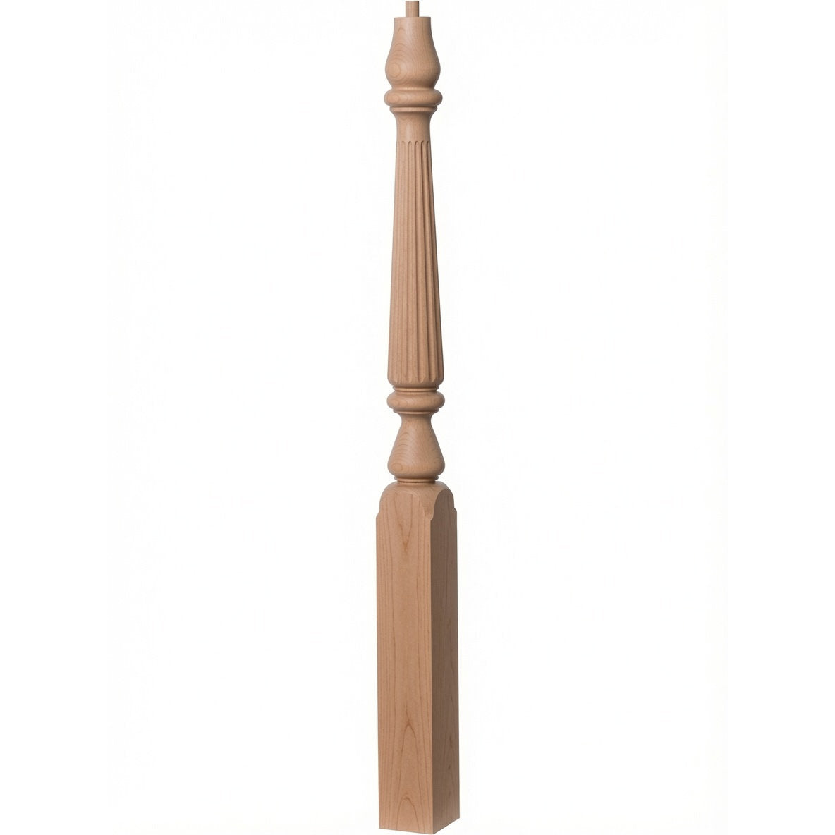 R-4811 (48"), or R-4815 (60") Ohio Series Pin Top Newel Post, Alder