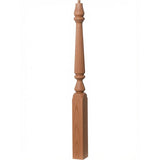 R-4811 (48"), or R-4815 (60") Ohio Series Pin Top Newel Post, American Cherry