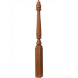 R-4811 (48"), or R-4815 (60") Ohio Series Pin Top Newel Post, Brazilian Cherry