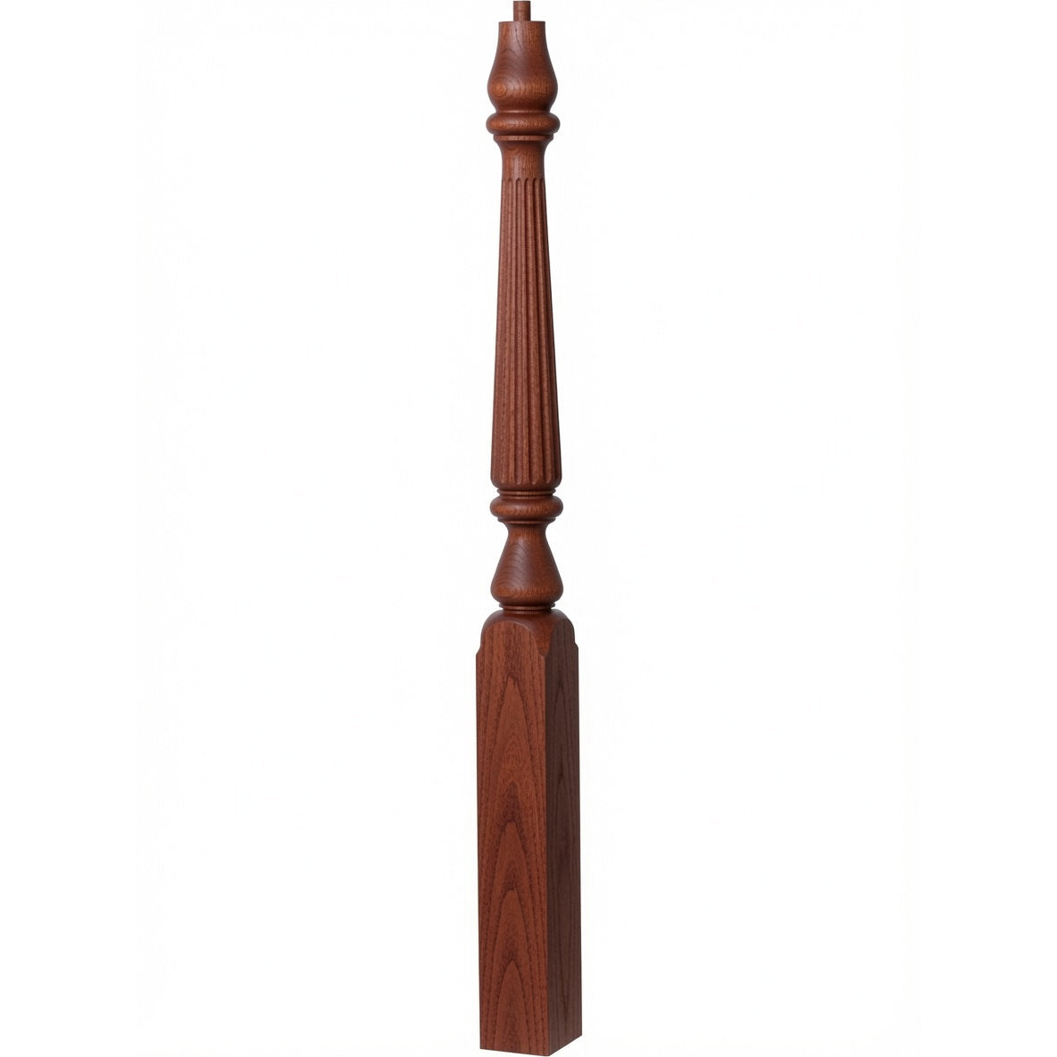 R-4811 (48"), or R-4815 (60") Ohio Series Pin Top Newel Post, Mahogany