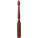 R-4811 (48"), or R-4815 (60") Ohio Series Pin Top Newel Post, Mahogany
