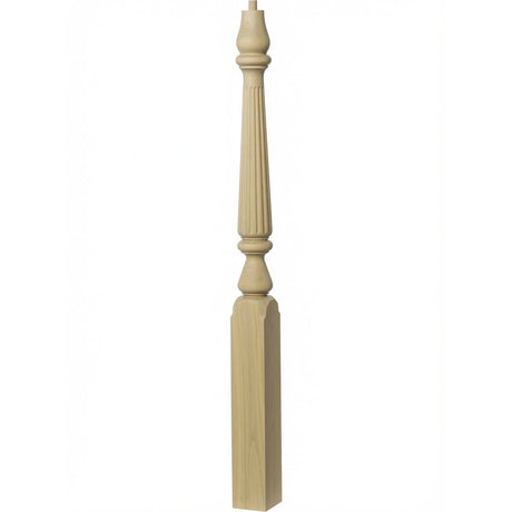 R-4811 (48") or R-4815 (60") Reeded Ohio Pin Top Newel Post, Poplar