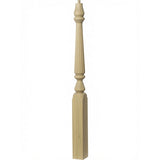 R-4811 (48"), or R-4815 (60") Ohio Series Pin Top Newel Post, Poplar