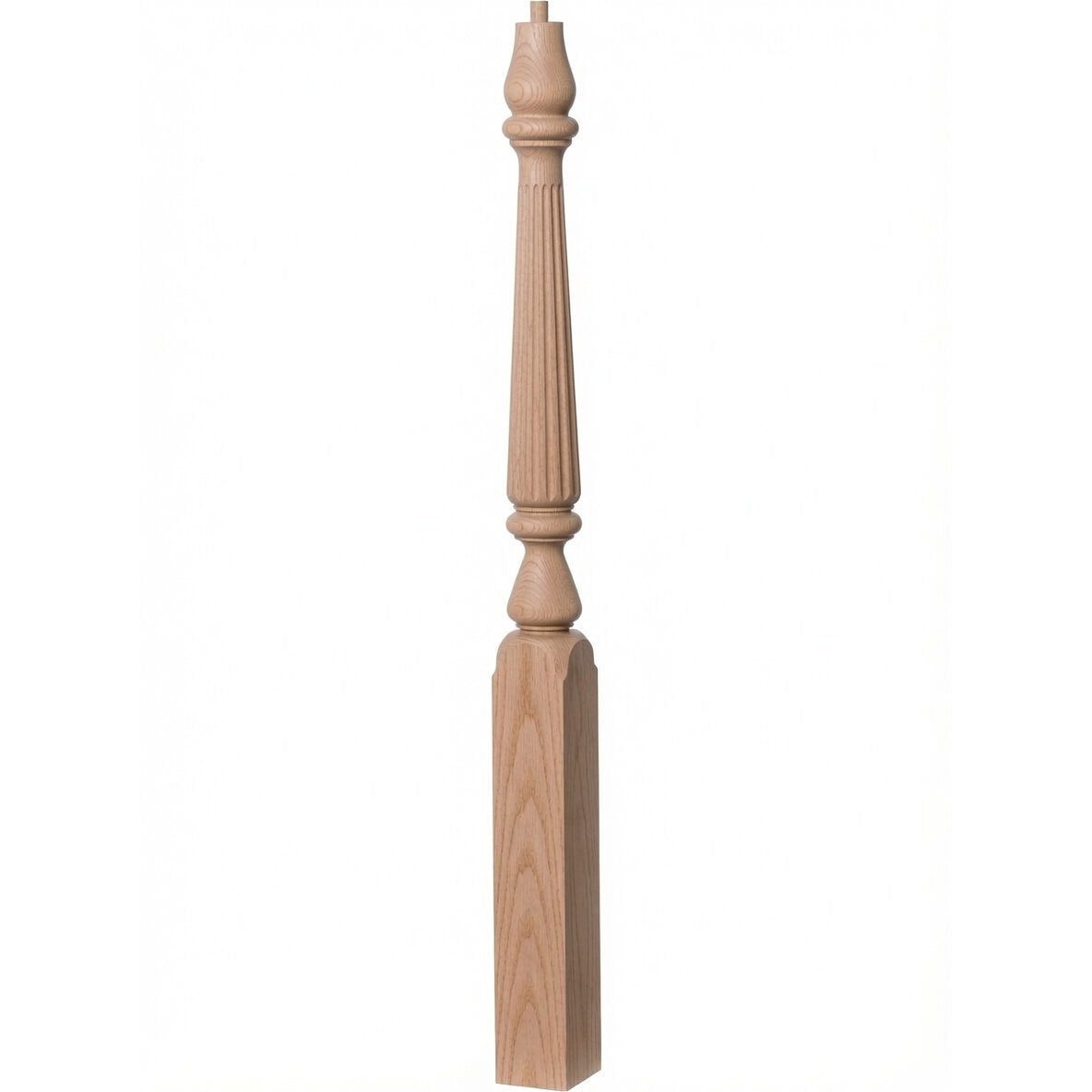 R-4811 (48"), or R-4815 (60") Ohio Series Pin Top Newel Post, Red Oak