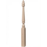 R-4811 (48"), or R-4815 (60") Ohio Series Pin Top Newel Post, Soft Maple