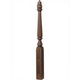 R-4811 (48") or R-4815 (60") Reeded Ohio Pin Top Newel Post, Walnut