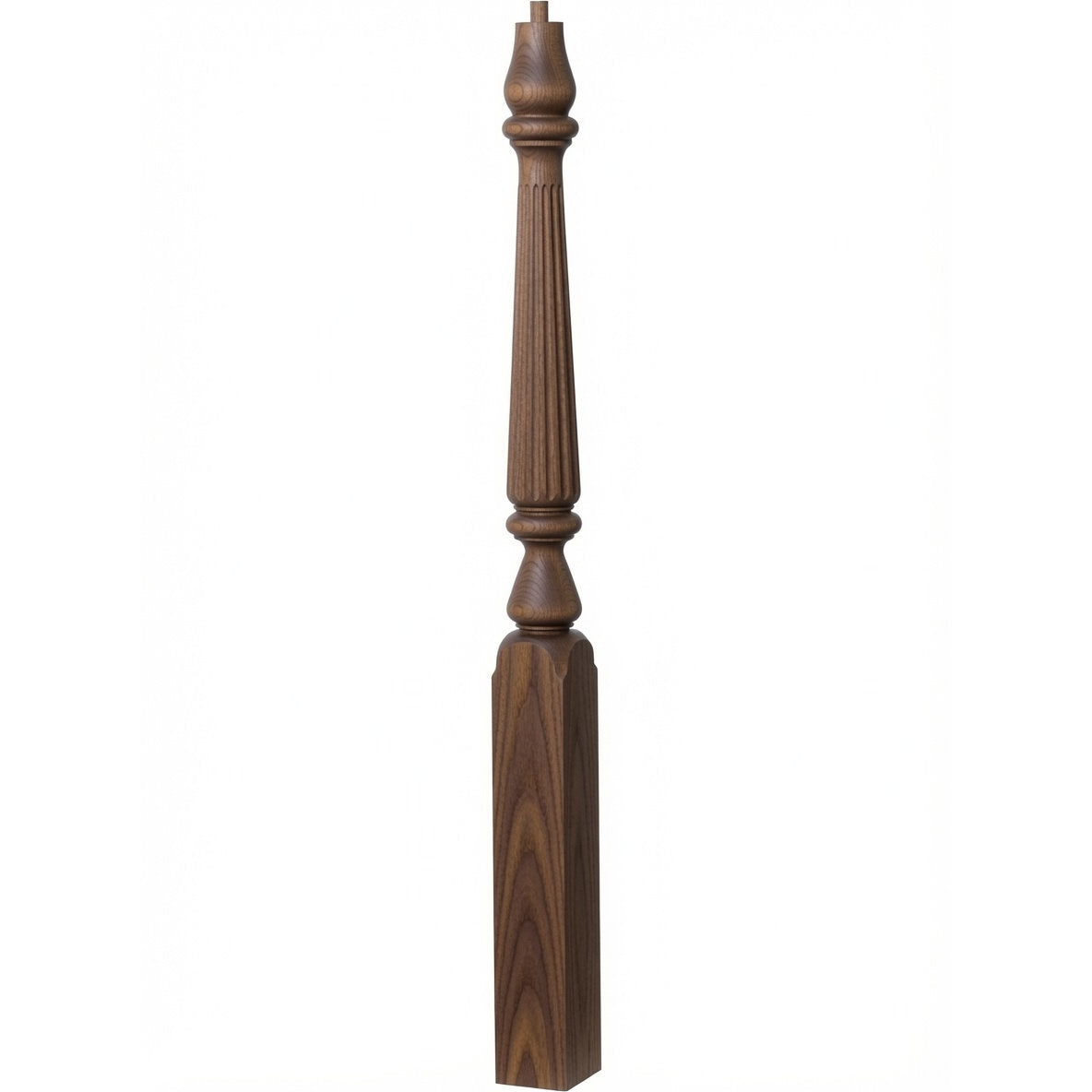 R-4811 (48"), or R-4815 (60") Ohio Series Pin Top Newel Post, Walnut