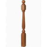 R-4840 (48"), R-4842 (60"), or R-4848 (72") Ohio Reeded Newel Post, Alder
