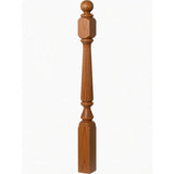 R-4840 (48"), R-4842 (60"), or R-4848 (72") Ohio Reeded Newel Post, American Cherry