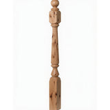 R-4840 (48"), R-4842 (60"), or R-4848 (72") Ohio Reeded Newel Post, Knotty Alder