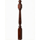 R-4840 (48"), R-4842 (60"), or R-4848 (72") Ohio Reeded Newel Post, Mahogany