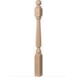 R-4840 (48"), R-4842 (60"), or R-4848 (72") Ohio Reeded Newel Post, Red Oak