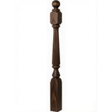 R-4840 (48"), R-4842 (60"), or R-4848 (72") Ohio Reeded Newel Post, Walnut