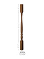 R-5934 34-inch Square Top Reeded Country Classic Baluster